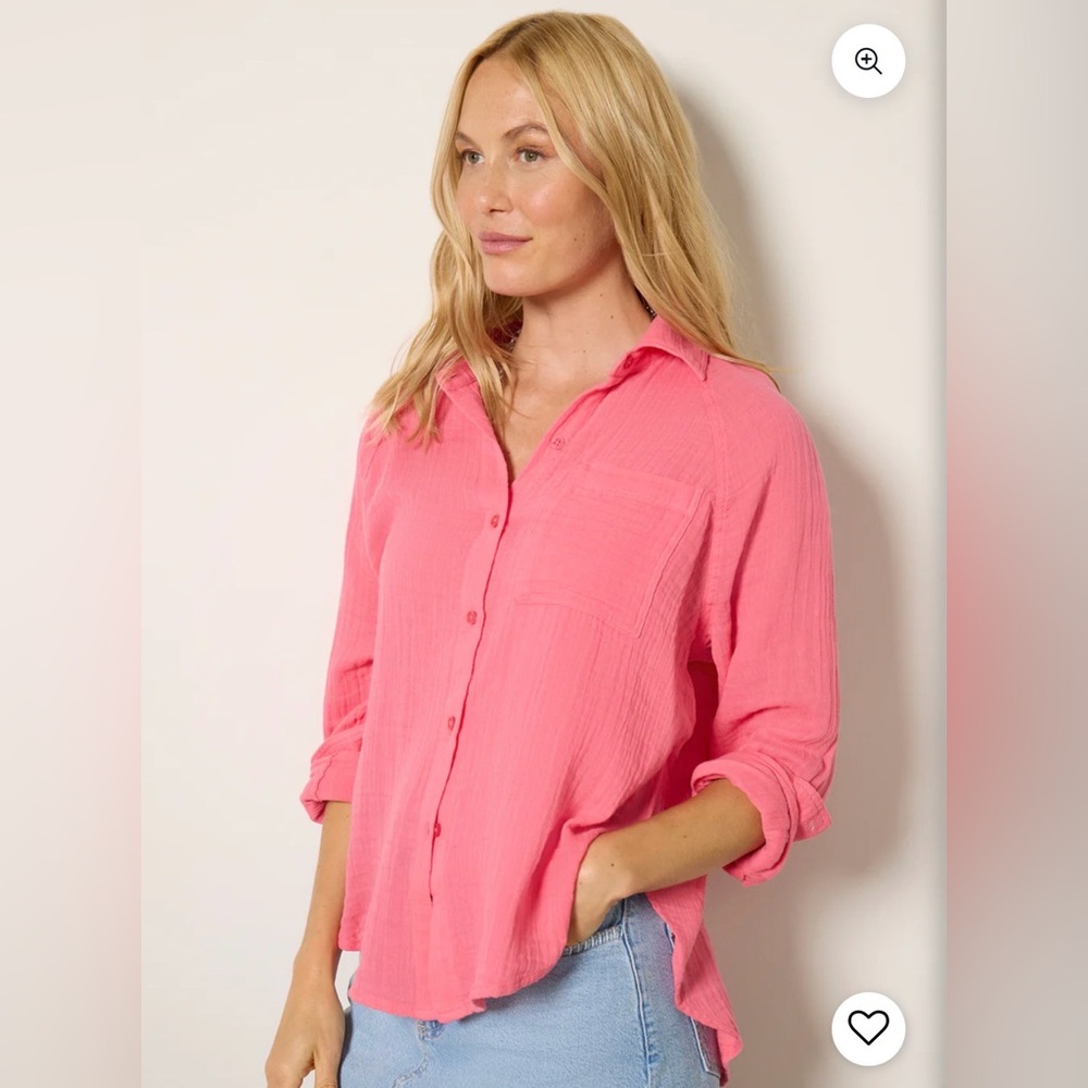 Z Supply Perfect Airy Top in Bright Pink size XS - Picture 2 of 8